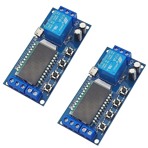 2Pcs 1-Channel Time Delay Relay Module XY-LJ02 Cycle Trigger Delay Timer Switch by Yuuhseel