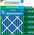 Filterbuy 18x24x4 Air Filter MERV 13 Optimal Smoke & Allergy Defense, by Filterbuy