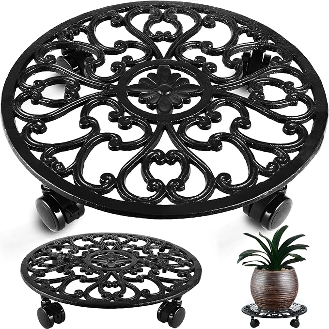 14 Inch Rolling Plant Stand by Planterhoma