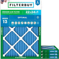 Filterbuy 22x24x1 Air Filter MERV 13 Optimal Smoke & Allergy Defense, by Filterbuy