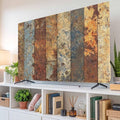 Farmhouse Vintage Wood Board Indoor TV Cover, Elastic TV Screen Protector Brown by Unknown