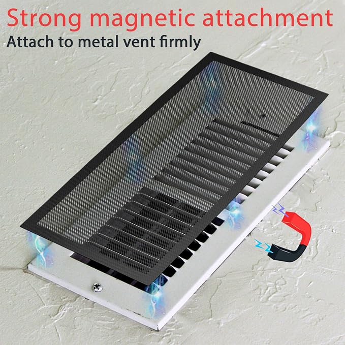 Floor Register Vent Cover- 5.5"x12" Magnetic Air Vent Screen Mesh Cover - Image 3