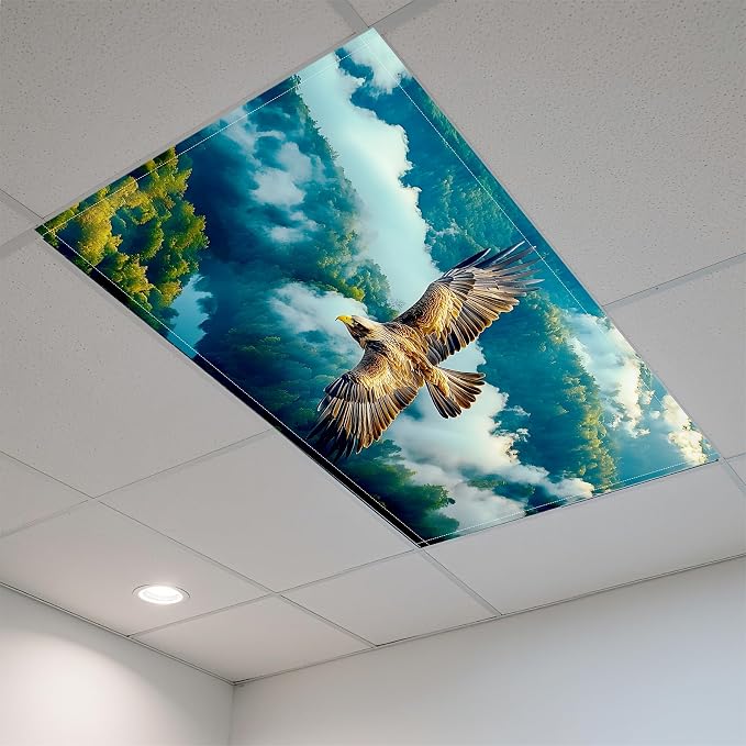 Fluorescent Light Covers-2 Pack 4 x 2 Feet Magnetic Ceiling Light Cover Room - Image 7