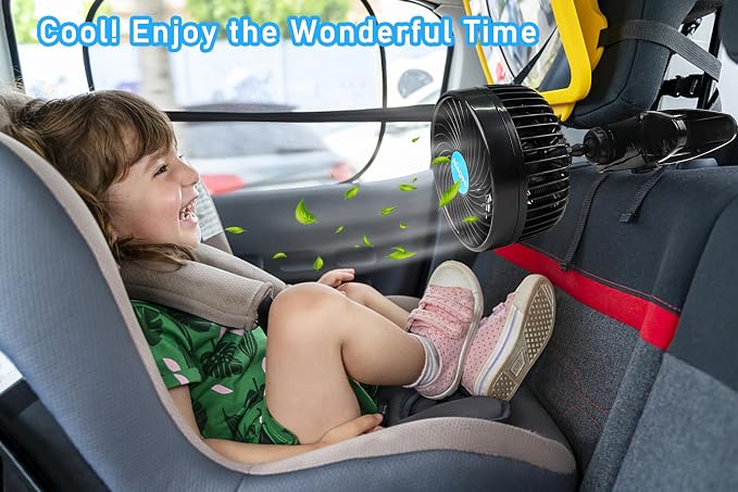 Alagoo Car Fan 6'' 12V Cool Gadgets Clip Fan - Image 6