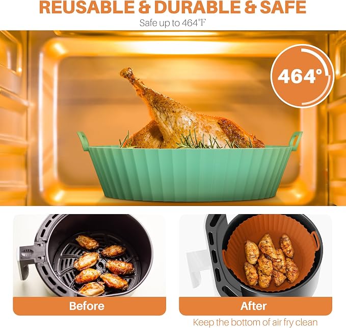 ME.FAN Air Fryer Silicone Liners - Image 4