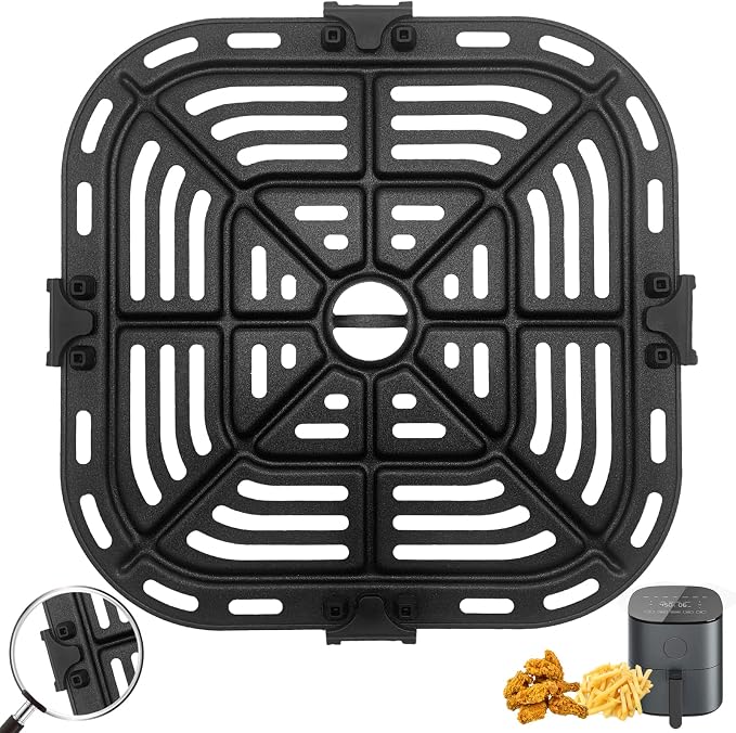 Air Fryer Grill Pan for COSORI Square Air Fryer Pro LE 5 Qt, Non-Stick by ZuKaYeHome