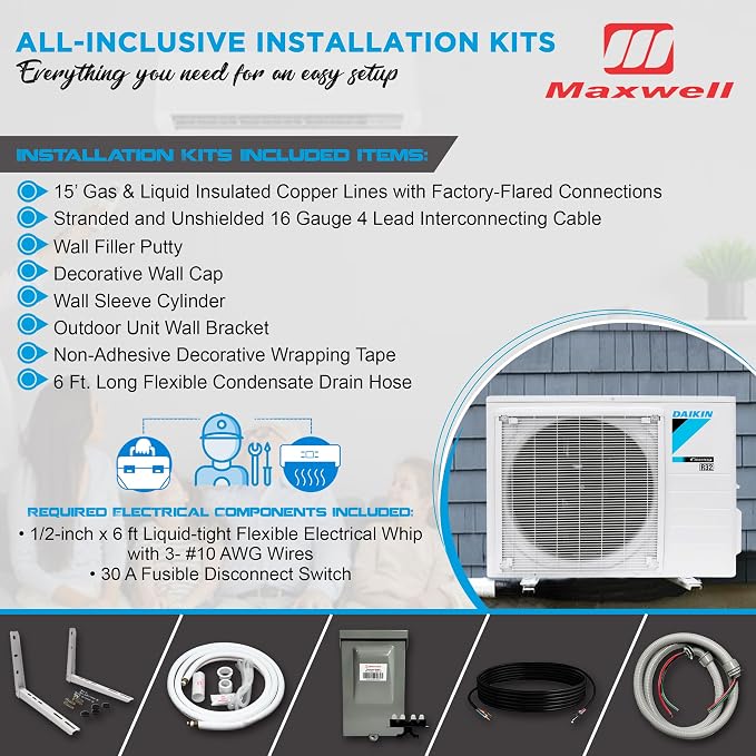 Daikin 9, 000 BTU 18 SEER2 Ductless Mini-Split Wall Mount Heat Pump Air - Image 7