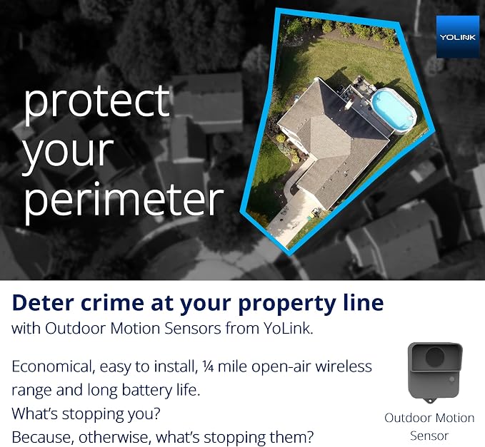 YoLink LoRa Smart Outdoor Motion Sensor, Driveway Alert, Property - Image 8