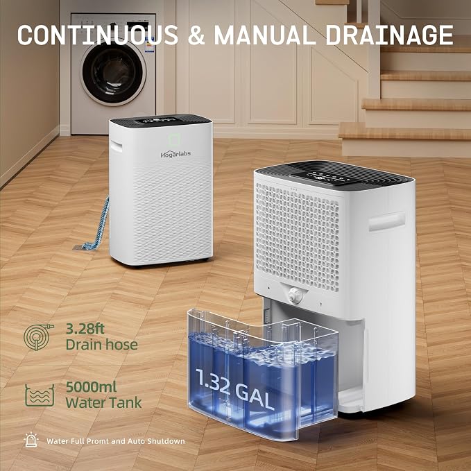 80 Pints Energy Star Dehumidifier Basement Home, Smart Silent Dehumidifier - Image 3