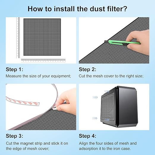 500x500mm 19.68inch DIY Computer PC Case and Fans PVC Dustproof Mesh Filter - Image 3