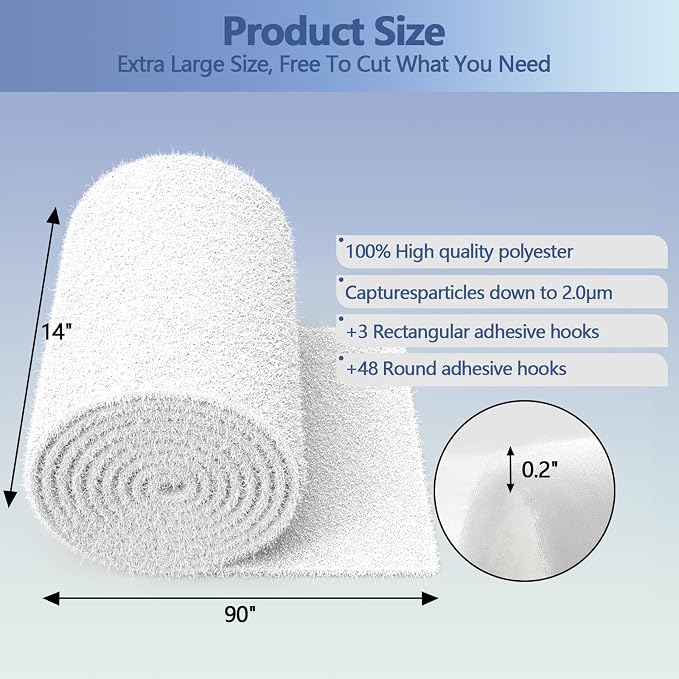 Air Vent Filter White, Electrostatic Vent Filter Material - Image 3
