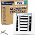 6x6 Aluminum HVAC Vent Cover Wall Ceiling Register 3-Way Air Flow Multi-Shutter by ACLAMINAIRE