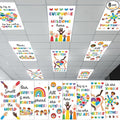 8Pcs Classroom Light Covers for Fluorescent Lights, Retro Magnetic 2x4 FT by Hallswl