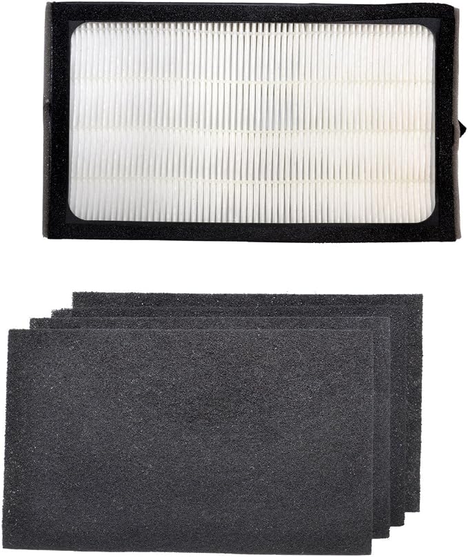 HQRP Filter E + 4-Pack Carbon Filters Compatible by HQRP