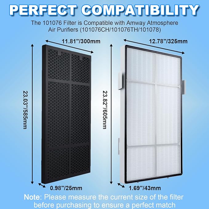 101076 Replacement Filter with 3 Pre-Filter, Compatible with Amway Atmosphere - Image 2