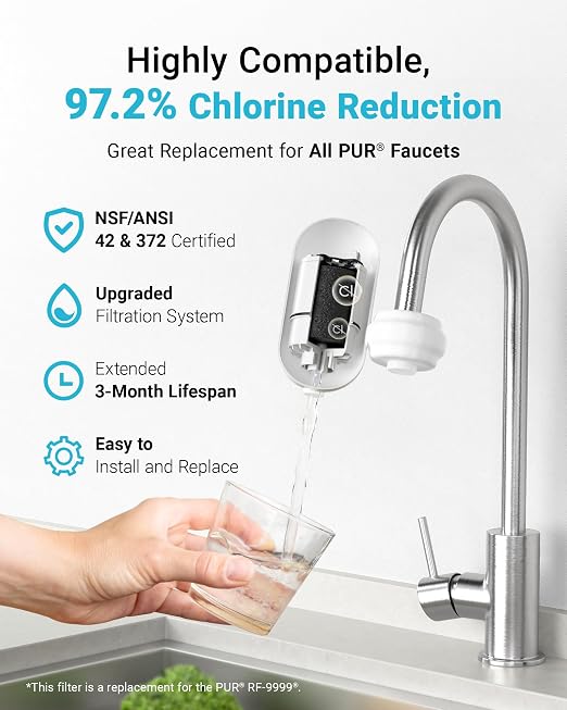 AQUA CREST CF08B Faucet Filter, Compatible - Image 3