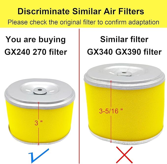 AFZE28 Air Filter for Honda GX 270 GX 240 8HP 9HP Engine Replaces 17210-ZE2-822 - Image 6