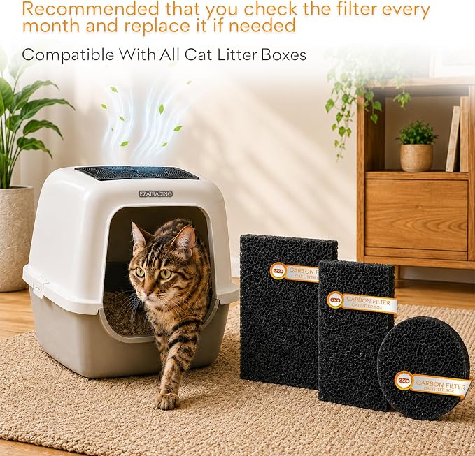 Pet Premium Charcoal Activated Carbon Fiber Replacement Air Odor Filter - Image 5
