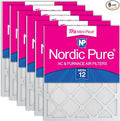 Nordic Pure 18x24x1 Tru Mini Pleat MERV 12 AC Furnace Air Filters 6 Pack | by NordicPure