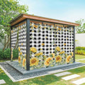 Sunflowers Outdoor Curtains for Patio Summer Floral Eucalyptus Leaf Buffalo by Unknown