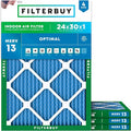 Filterbuy 24x30x1 Air Filter MERV 13 Optimal Smoke & Allergy Defense, by Filterbuy