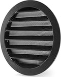 calimaero® WSGB 6" Inch Black Round Metal Air Vent Grill Cover Flat Louver by Calimaero