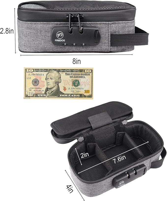 FIREDOG Smell Proof Case with Lock, Odor Proof Bag Containers Case Pouch - Image 8