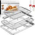 Air Fryer Basket for Oven, 2 Set Air Fryer Pan and Crisper Tray, YEPATER 18.7" by YEPATER