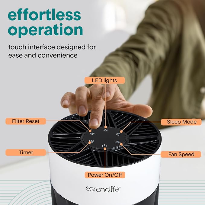 SereneLife Portable Air Purifier | Small Air Purifier - Image 3