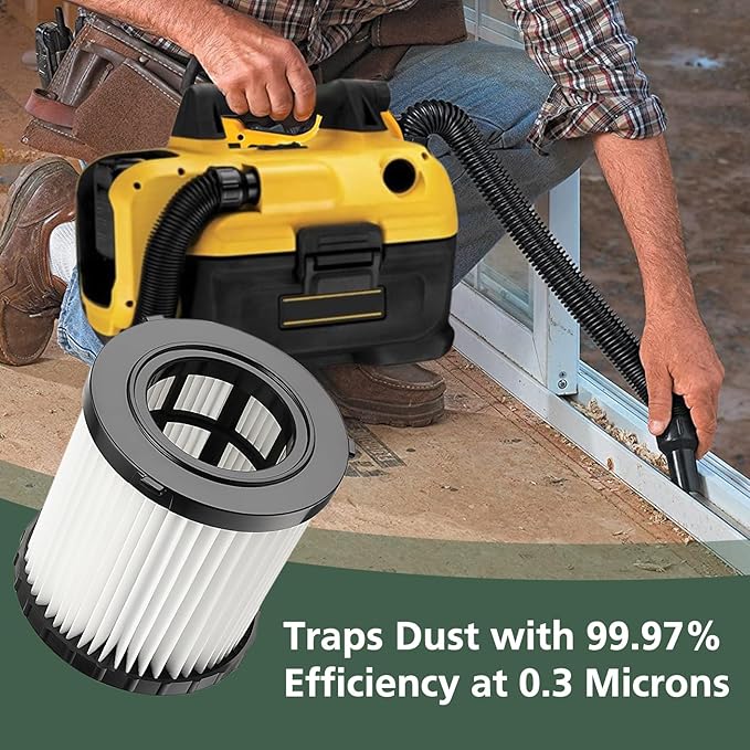 DCV581H DCV580H Vacuum Filter for DEWALT 20V MAX Shop Vac Cleaner Cordless and - Image 3