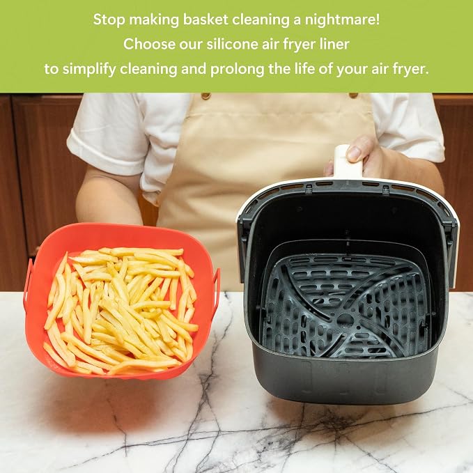 Li&Zhao Silicone Air Fryer Liners Reusable - Image 3