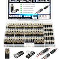 100Pcs Quick Connect Wire Connectors, Low Voltage No Stripping Double Wire Plug by Seamaka