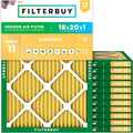Filterbuy 18x20x1 Air Filter MERV 11 Superior Pet & Allergy Defense, by Filterbuy
