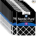 Nordic Pure 12x18x1 Pleated MERV 8 Pure Carbon Air Filters 24 Pack | Actual by NordicPure