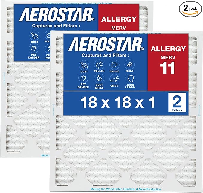 18x18x1 AC and Furnace Air Filter by Aerostar by AirFiltersDelivered