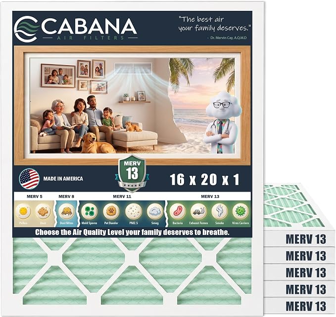Cabana Air Filters 6 Pack HVAC Furnace Air Filters, MERV 13 - Image 2