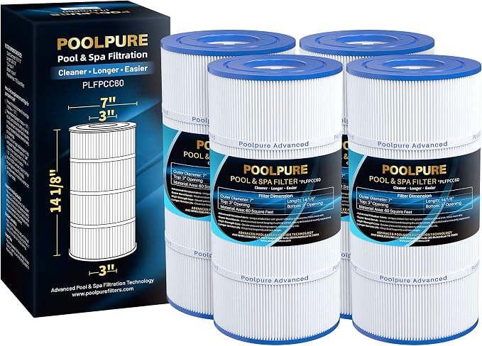 POOLPURE PLFPCC60 Pool Filter Replaces Pentair CCP240, Unicel C-7469, Filbur by POOLPURE