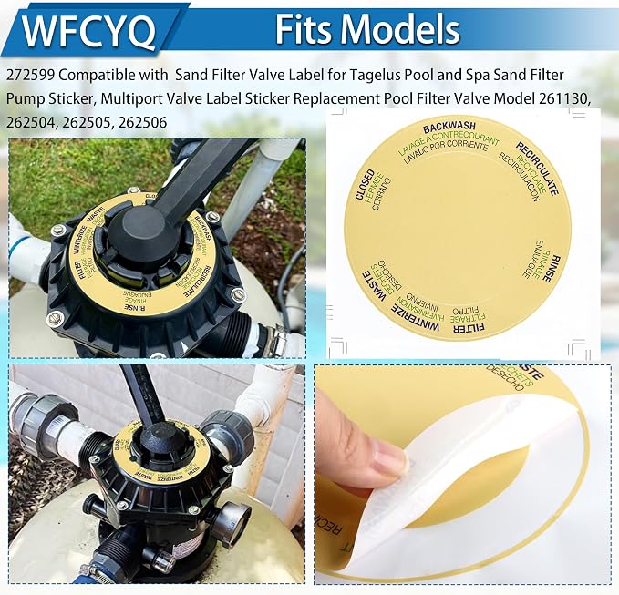 Valve Label Compatible with 272599 Tagelus Sand Filter - Image 3