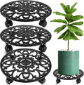3 Packs 14 Inch Rolling Plant Stand by Planterhoma