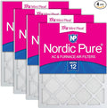 Nordic Pure 12x24x1 Tru Mini Pleat MERV 12 AC Furnace Air Filters 4 Pack | by NordicPure