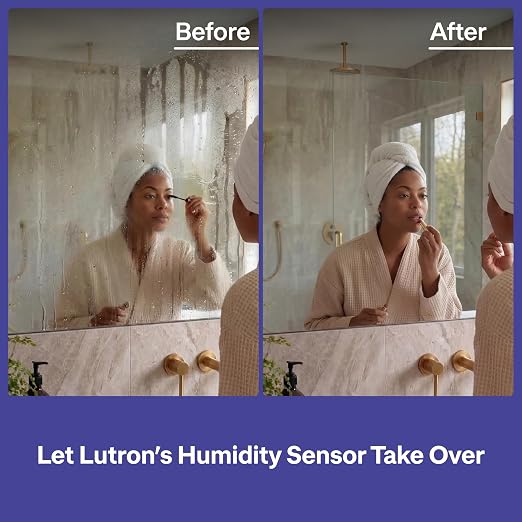 Lutron Humidity Sensor Switch, Bathroom Exhaust Fan, Automatic Moisture Control - Image 4