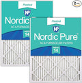 Nordic Pure 20x24x1 Pleated MERV 14 Air Filters 2 Pack by NordicPure