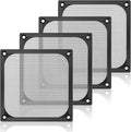 4 Pcs Computer Fan Filter Grills, 120mm Aluminum Frame Stainless Steel Mesh by Unknown