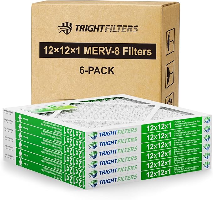 12x12x1 Air Filter 6 Pack, Durable MERV 8 Pleated Home HVAC AC Furnace Filters - Image 9