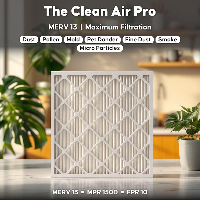 Aerostar 19 1/2 x 19 1/2 x 1 MERV 13 High Efficiency Pleated Air Filter - Image 2