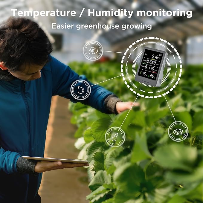 5-in-1 Professional Indoor Air Quality Monitor Indoor Portable CO2 Monitor | - Image 5