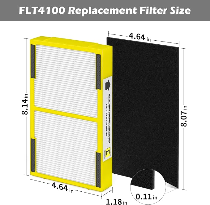 4 Pack FLT4100 HEPA Replacement Filter Size E Compatible - Image 5