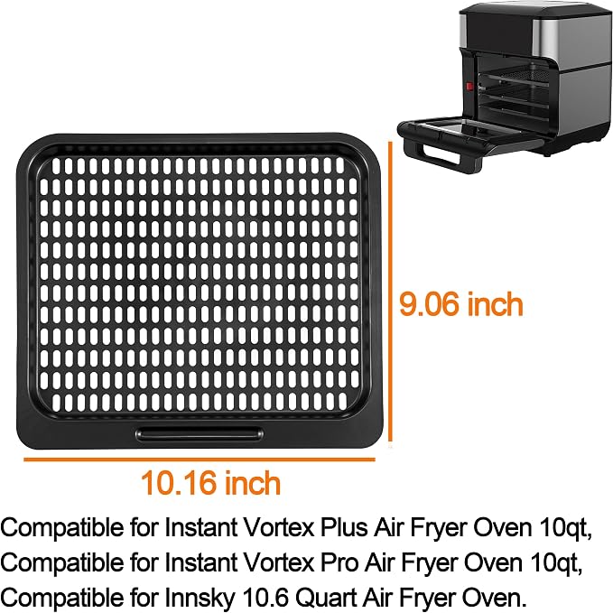 Cooking Tray for Instant Vortex Plus 10 Quart Air Fryer, Nonstic Cooking Rack - Image 2
