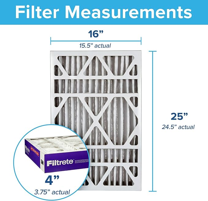 Filtrete 16x25x4, AC Furnace Air Filter, MPR 1550 DP, Healthy Living Ultra - Image 2