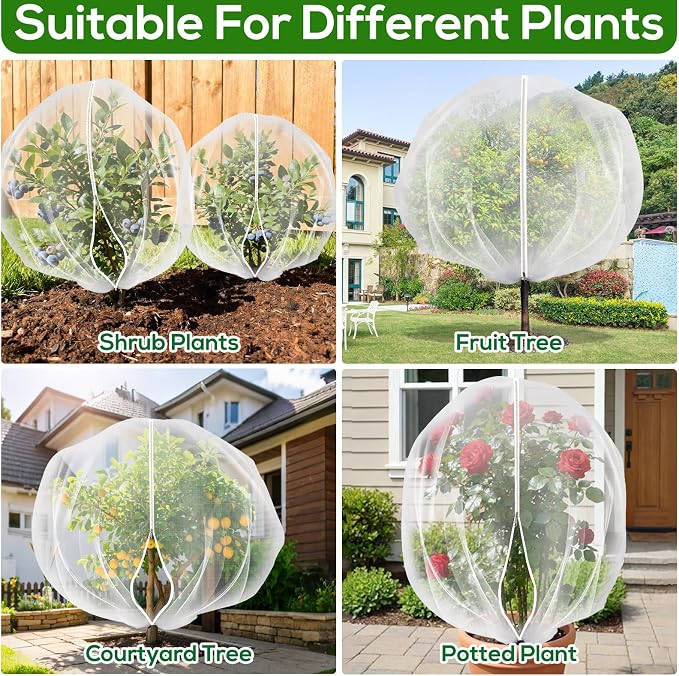 9.8 x 9.8 ft Large Fruit Tree Netting Cover - Image 8